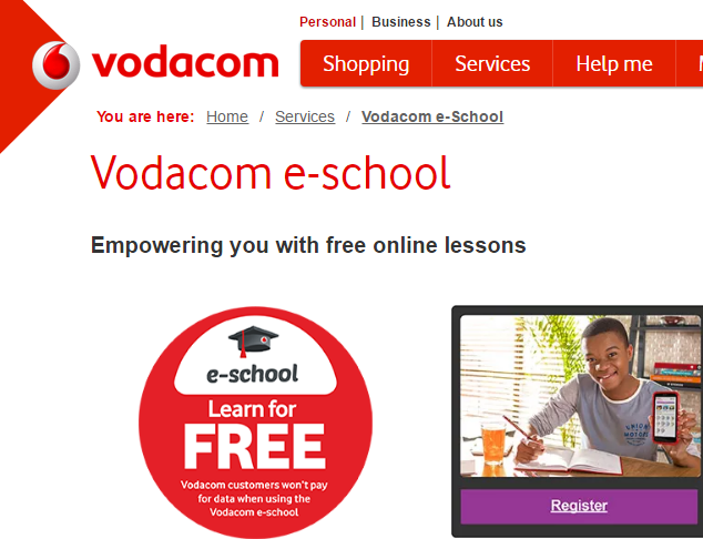 vodacom eschool app